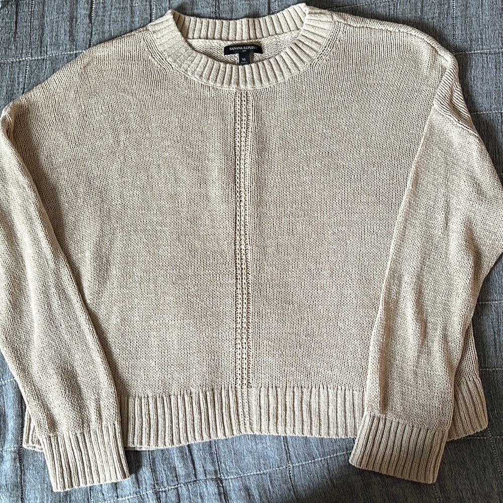 Banana Republic Factory Tan Summer Sweater
